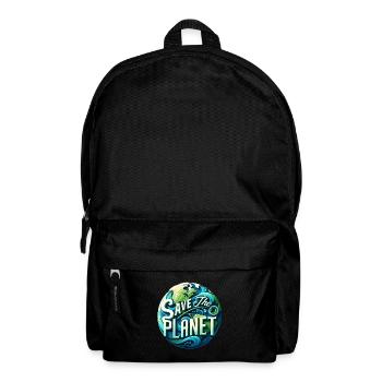 Save the planet - Rucksack - Schwarz - Vorne