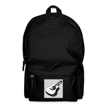 Guitare - Vintage - Country - Band - Liberté - Sac à dos - noir - Devant