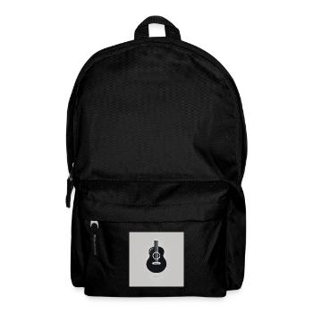Gitarre - Vintage - Rock - Band - Freiheit - Rucksack - Schwarz - Vorne