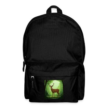 Hirsch - Naturschutz - Wald - Rucksack - Schwarz - Vorne