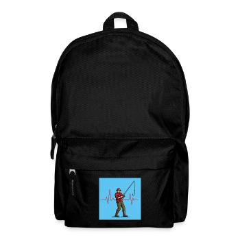 Angler with a heartbeat: Passion for the catch - Backpack - black - Front