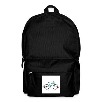 Im Rhythmus der Berge: Mountainbike & Herzschlag - Rucksack - Schwarz - Vorne