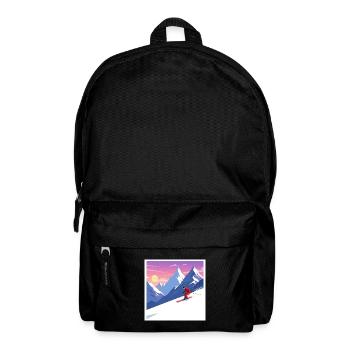 Experience the beauty of the mountains: Skiing - Backpack - black - Front
