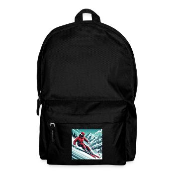 Dynamics and adventure: skiing in the Alps - Backpack - black - Front