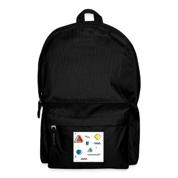 Abstrakte Geometrie - Rucksack - Schwarz - Vorne