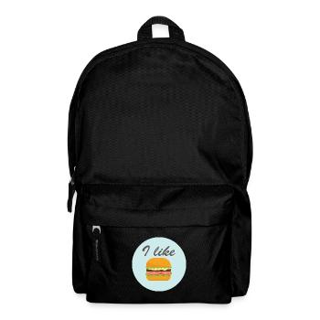 I like Burgers Diner Food - Rucksack - Schwarz - Vorne