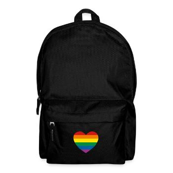Heart rainbow - Rucksack - Schwarz - Vorne