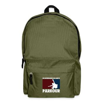 Parkour Running Gift - Backpack - olive green - Front