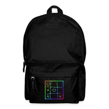 Tic Tac Toe | Spiel | Symbole - Rucksack - Schwarz - Vorne
