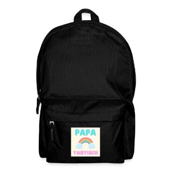 papatastisch - Regenbogen (Rainbow) Version - Rucksack - Schwarz - Vorne