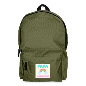 papatastic - Version arc-en-ciel (arc-en-ciel) - Sac à dos - vert olive - Devant