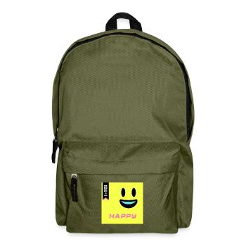 Journée Emoji 2022 - Emoji Happy - Design B - Sac à dos - vert olive - Devant