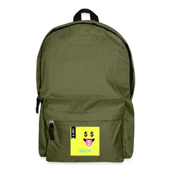 Journée Emoji 2022 - Emoji Rich - Design A - Sac à dos - vert olive - Devant