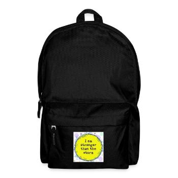 Stronger than the storm - Backpack - black - Front