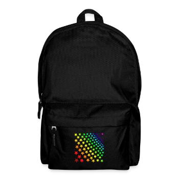 Sterne Regenbogen Geschenkidee - Rucksack - Schwarz - Vorne