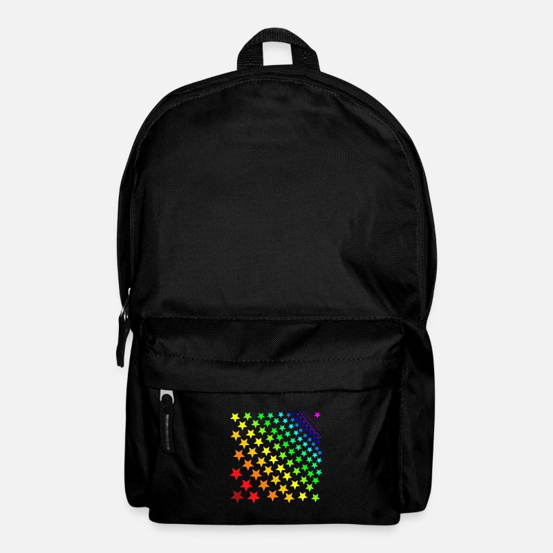 Sterne Regenbogen Geschenkidee - Rucksack - Schwarz