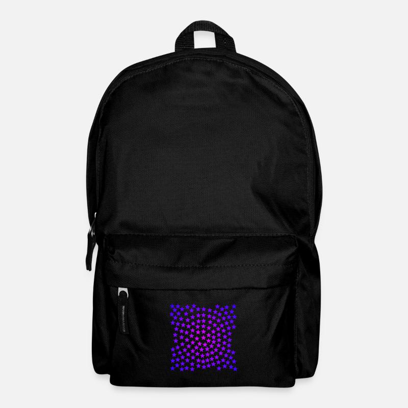 Sterne rosa lila violett pink Geschenkidee - Rucksack - Schwarz