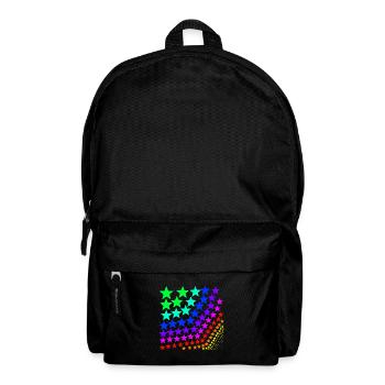 Bunte Sterne Regenbogen Geschenkidee - Rucksack - Schwarz - Vorne
