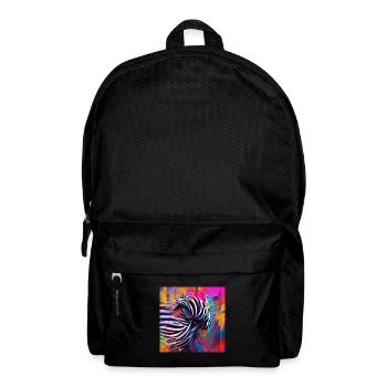 Abstract Rushing Zebra - Backpack - black - Front