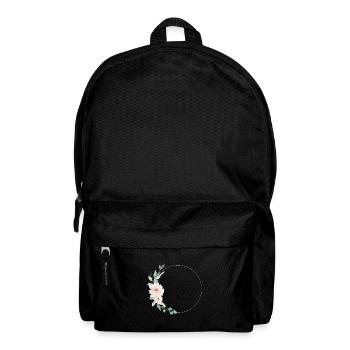 Personalizable Flowers, Circle, Colorful - Backpack - black - Front