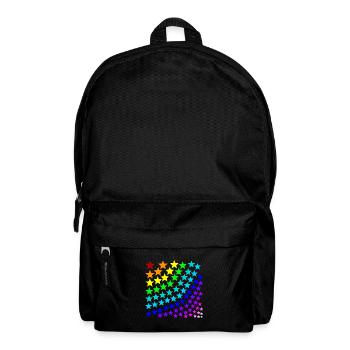 Regenbogen Sterne Geschenkidee bunt - Rucksack - Schwarz - Vorne