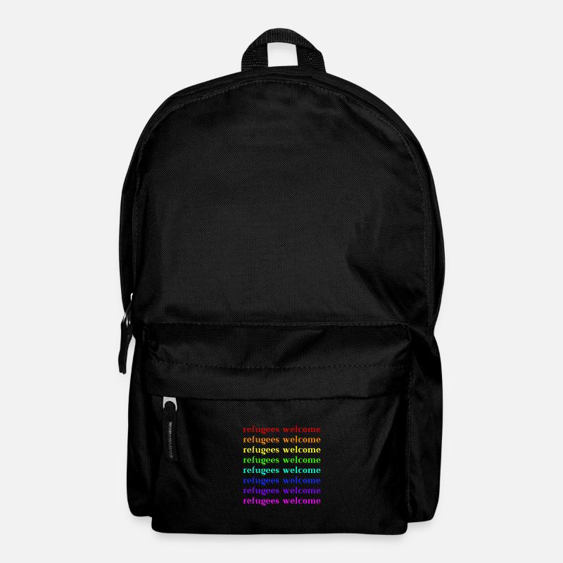 Refugees Welcome Gift Idea - Backpack - black