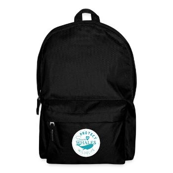 Save the wales, protect wildelife - Bleu - Sac à dos - noir - Devant