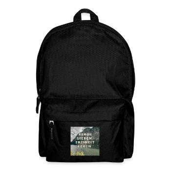 Berge lieben - Freiheit leben - Rucksack - Schwarz - Vorne