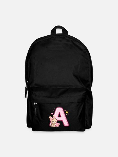 A mit Hase Herz - Rucksack - Schwarz