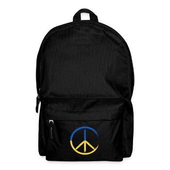Ukraine Peace Sign Peace War Support Kiev - Backpack - black - Front