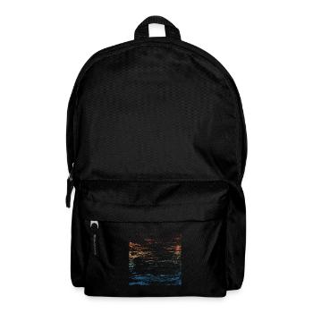 Retro Rainbow Distressed Brushstrokes - Backpack - black - Front