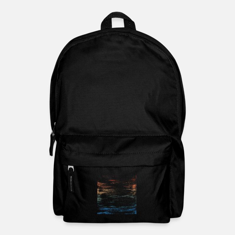 Retro Regenbogen Distressed Pinselstriche - Rucksack - Schwarz