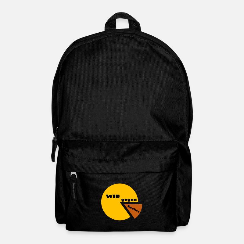 WIR gegen Rechts - Statement gegen Intoleranz - Rucksack - Schwarz