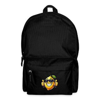 Coole Zitrone mit Sonnenbrille Daumen hoch - Rucksack - Schwarz - Vorne