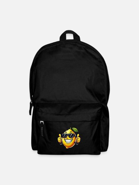 Coole Zitrone mit Sonnenbrille Daumen hoch - Rucksack - Schwarz