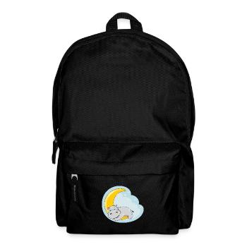 Cute sleeping hippo on the moon - Backpack - black - Front