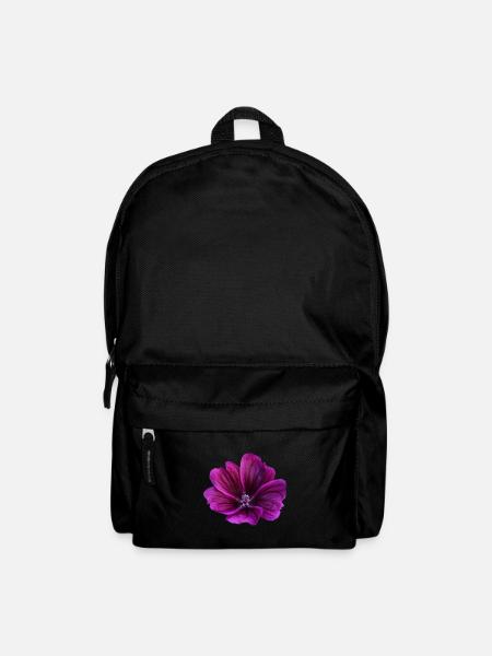 Malve violette Blüte - Rucksack - Schwarz