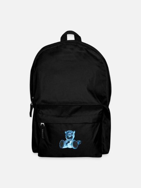 Creepy Teddy Blue - Backpack - black
