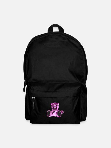 Creepy Teddy Pink - Backpack - black