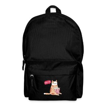Cat and popcorn - Backpack - black - Front