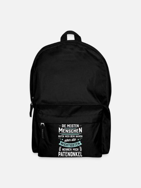 Die wichtigsten Menschen nennen mich Patenonkel - Rucksack - Schwarz