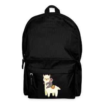 Alpagas lama paresseux anniversaire Noël ami - Sac à dos - noir - Devant