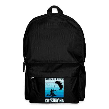 Kitesurfen Kiteboarding Kiteboarder Kitesurf - Rucksack - Schwarz - Vorne