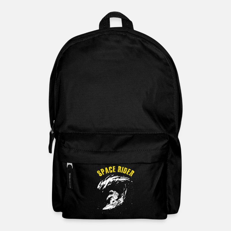 Surfing Astronaut Space Rider Surfer - Backpack - black
