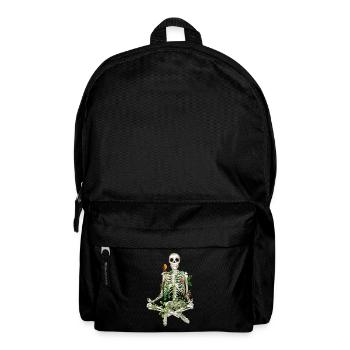 YOGA MÉDITATION SQUELETTE – SQUELETTE ET FLEURS - Sac à dos - noir - Devant