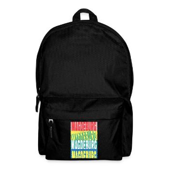 Magdeburg Deutschland Stadt Schrift Skyline - Rucksack - Schwarz - Vorne