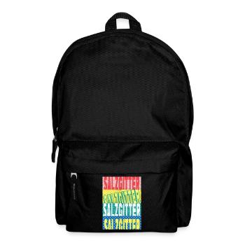 Salzgitter Germany City Font Skyline - Backpack - black - Front