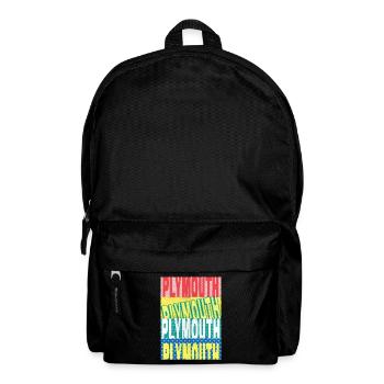 Plymouth England UK Stadt Schrift Skyline Heimat - Rucksack - Schwarz - Vorne