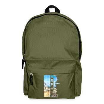 Oxford England UK City Skyline University Home - Backpack - olive green - Front