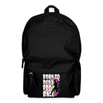 Born to play football : funny gift football player - Backpack - black - Front